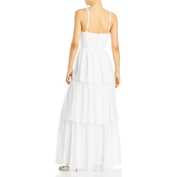 $398 NWT Aqua White Maxi Dress - Picture 2 of 2